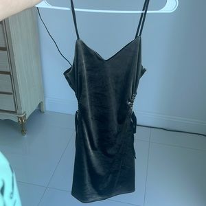 Topshop green velvet dress